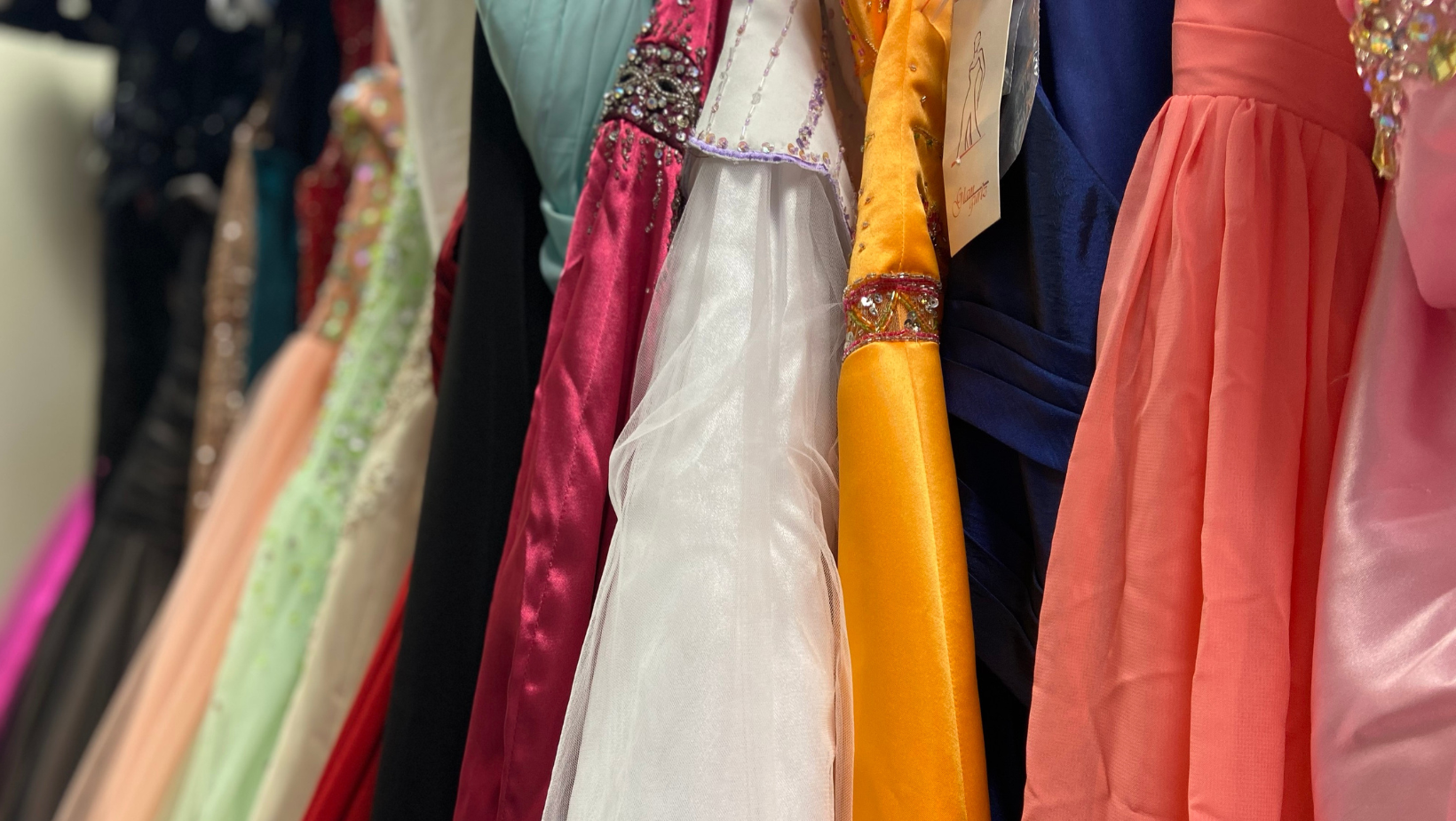 sachin and babi light blue dress Annual Free Prom Dress Event - Let us be your fairy godmother